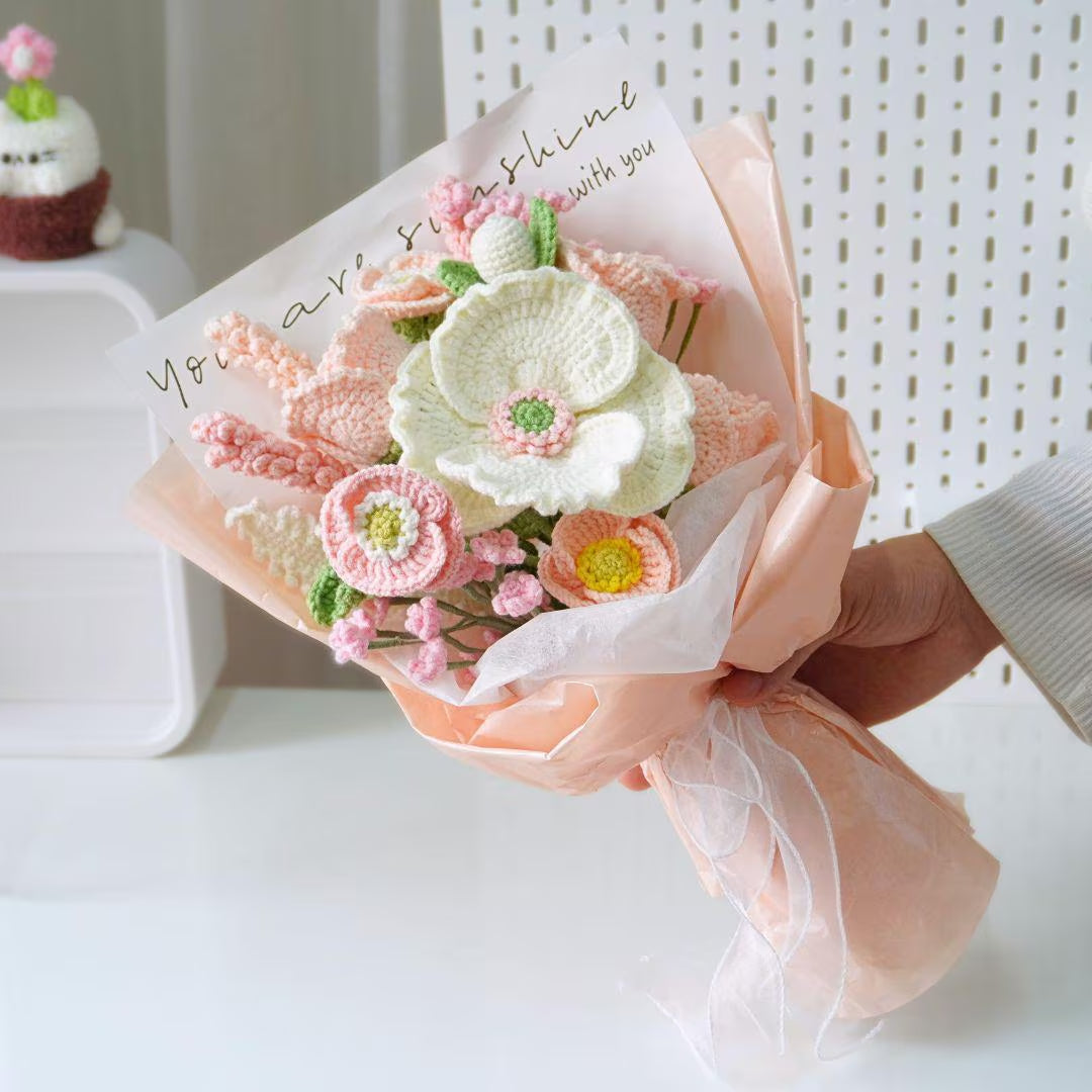 Spring Harmony Bouquet Crochet Pattern, Crochet Flower Bouquet Patterns, Crochet Flower Patterns, Wedding Flowers