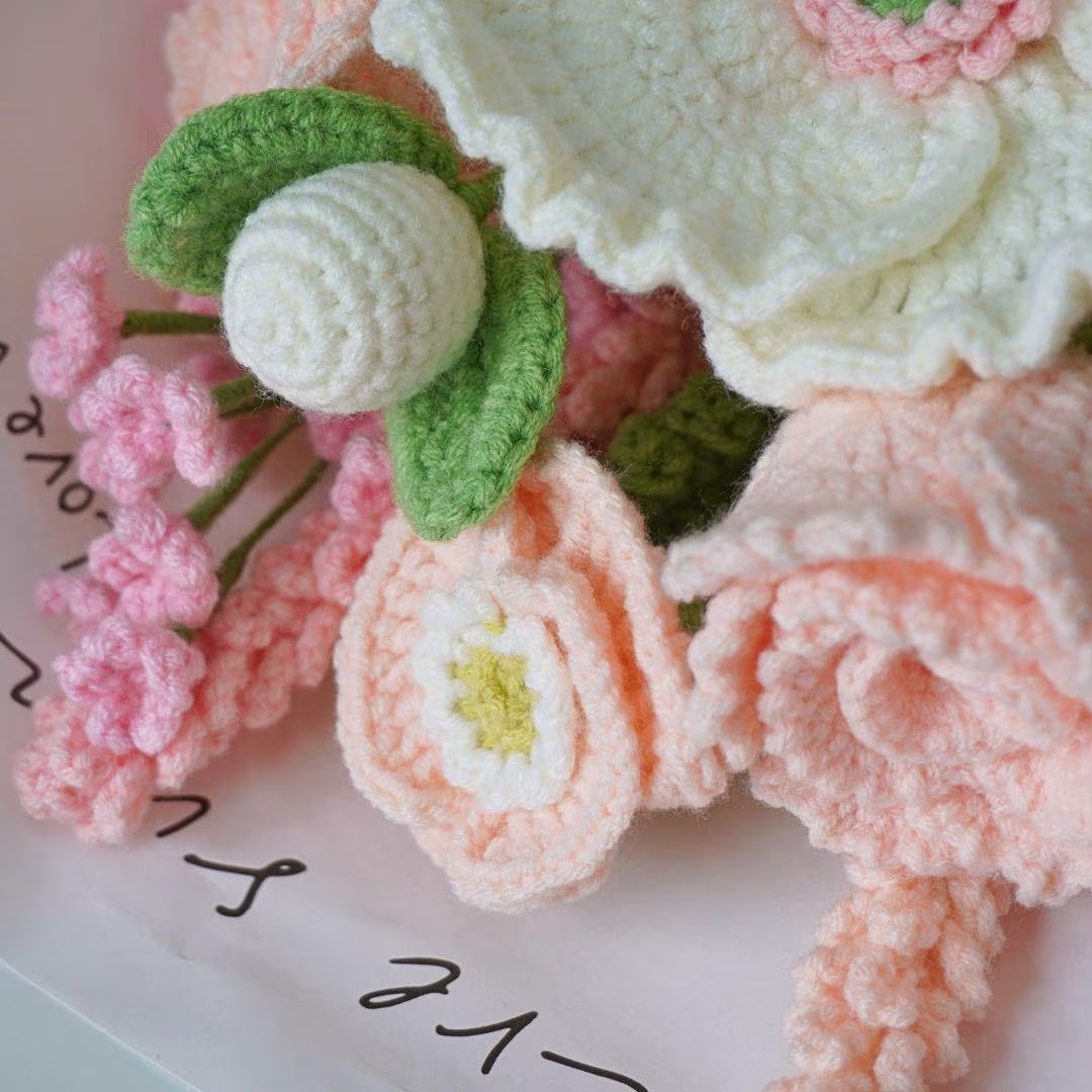 Spring Harmony Bouquet Crochet Pattern, Crochet Flower Bouquet Patterns, Crochet Flower Patterns, Wedding Flowers