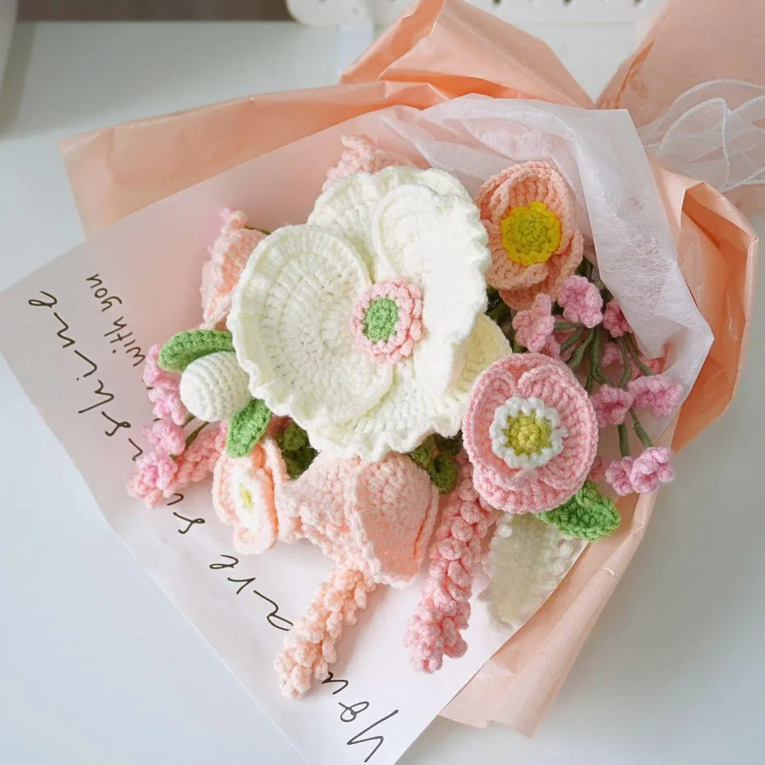 Spring Harmony Bouquet Crochet Pattern, Crochet Flower Bouquet Patterns, Crochet Flower Patterns, Wedding Flowers